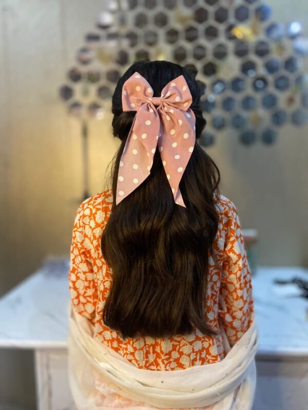 polka-dot bow pin